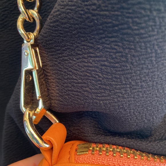 Rebecca Minkoff orange leather tassel fringe crossbody with gold hardware - Picture 6 of 12